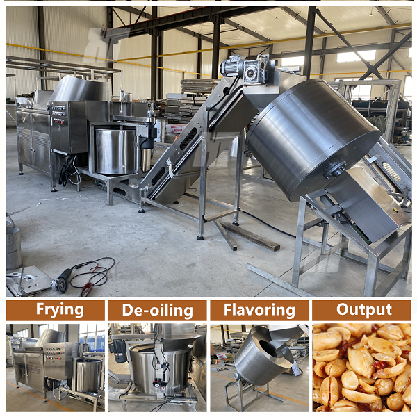 Frying peanut production line