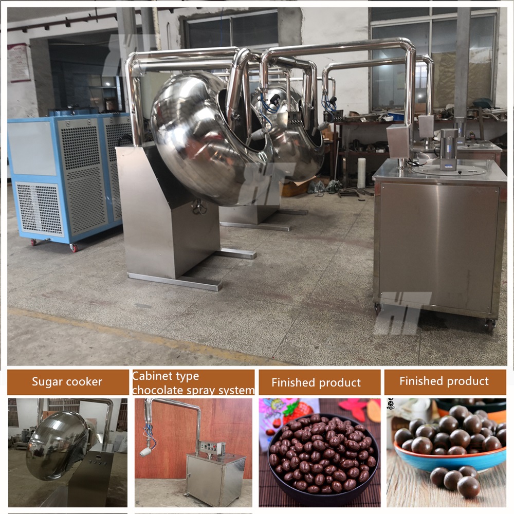 Chocolate coating machine